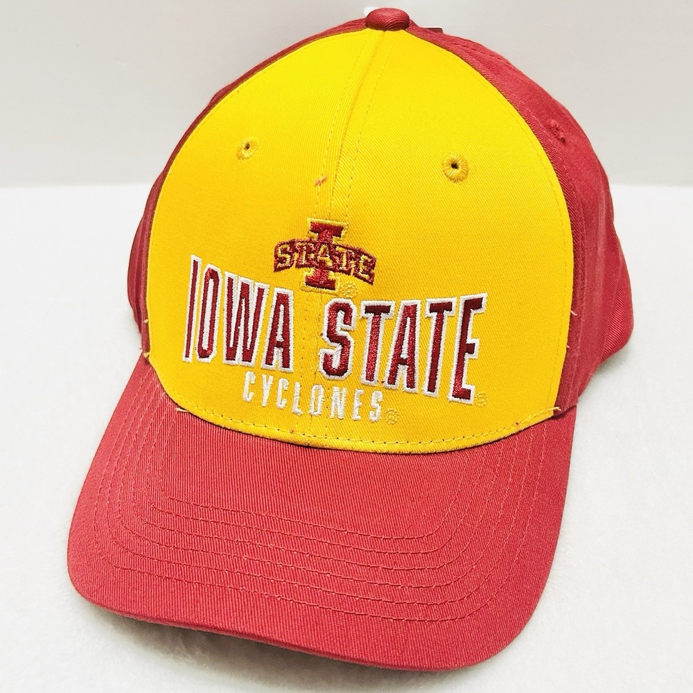 Captivating Iowa State Cyclones Wordmark Hat Cap Adjustable Strapback Red NCAA